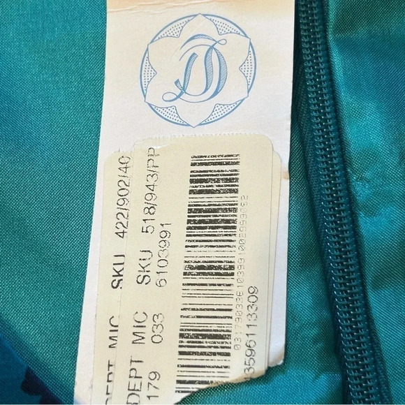 NWT Draper‎ James Cutout Floral A-Line Dress Womens 6 Teal and Navy 100% Poly - Picture 8 of 11